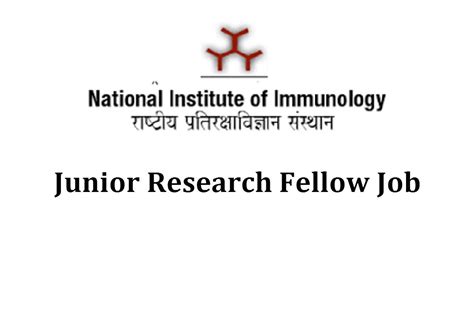 Vacancy For Junior Research Fellow At Nii Pharmatutor