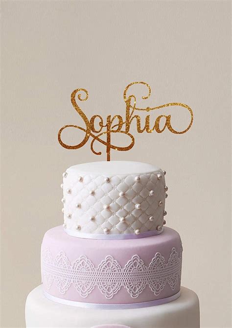 Personalized Birthday Cake Topper Name Cake Toppers 1 Cake Topper