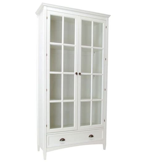 White Bookcase With Glass Doors In Bookcases Bookcase With Glass