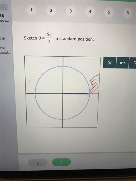 Die standardposition der berechnungsmodelle der tragwerkselementtypen ist in definiert. Solved: Sketch Theta = 5 Pi/4 In Standard Position ...