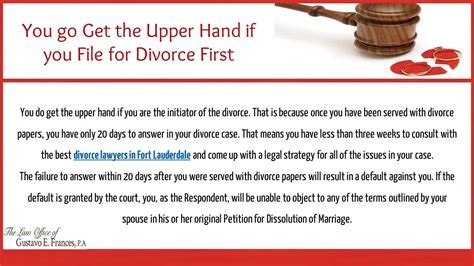 Does It Matter Which Spouse Files For Divorce First Divorce Divorce