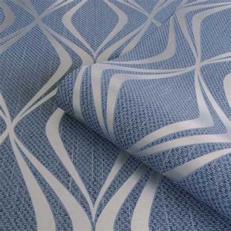 Belgravia Decor Amelie Geo Blue Wallpaper From Wallpaper Co Online Uk