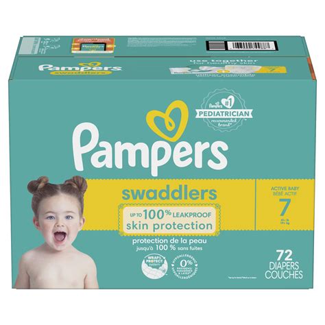 Pampers Swaddlers Diapers Soft And Absorbent Size 7 72 Ct