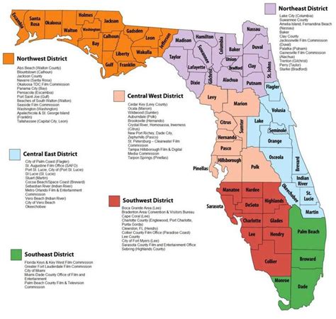 Map Of Florida Counties Film In Florida Map Of Florida Florida