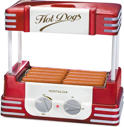 Nostalgia Rhd800 Hot Dog Roller And Bun Warmer 8 Hot Dog Y