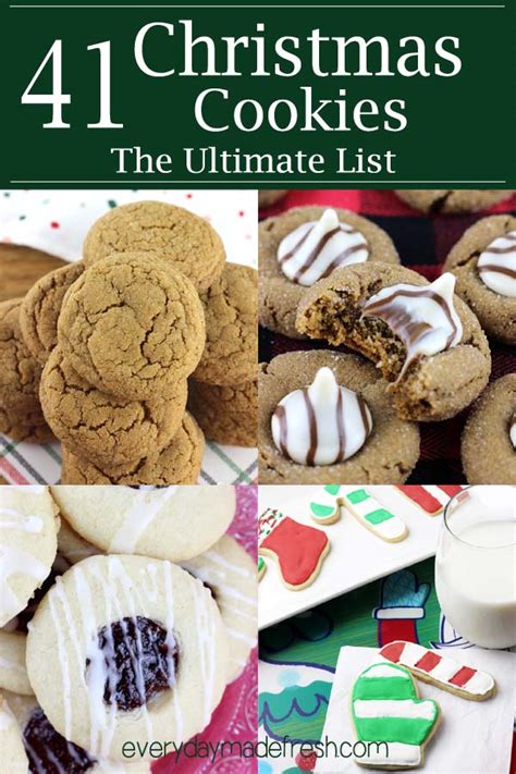 Find 50 christmas cookie recipes and ideas for holiday baking! The Ultimate List of Christmas Cookies - 41 Recipes + Tons of Cookie Baking Tips - Everyday Made ...