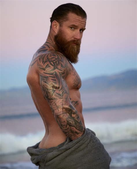 Pin By Rj On Beards And Tattoos Beard Tattoo Handsome Men