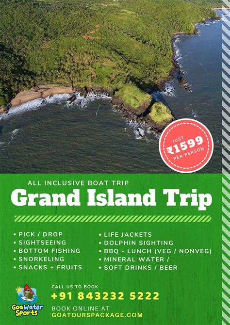 Grand Island Boat Trip Goa Boat Trips Trip Tours