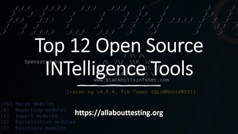 Top 12 Open Source Intelligence Tools All About Testing