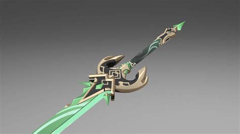 Primordial Jade Cutter Genshin Impact 3d Model By Pinklolo