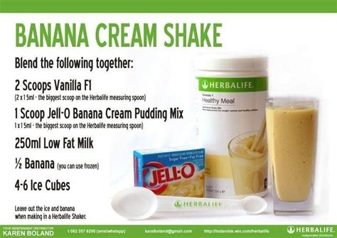 Banana Cream Herbalife Shake Herbalife Shakes Herbalife Herbalife24