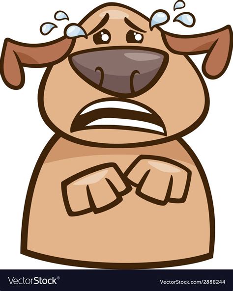 Crying Dog Cartoon Royalty Free Vector Image Vectorstock Aff