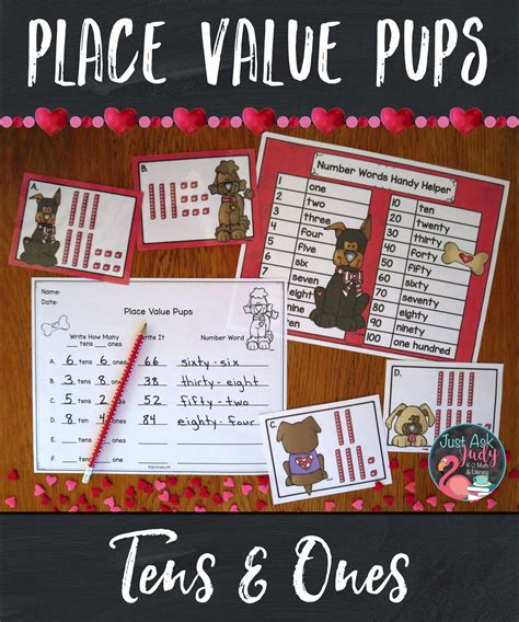 Place Value Pups Tens And Ones Valentines Day Activity Place Values