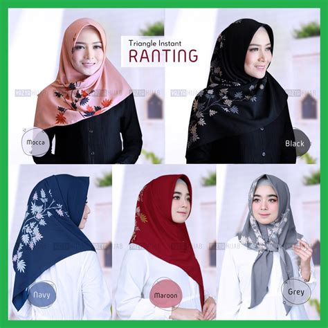 Jual Segitiga Ranting Original Hijab Instan Rantting By Vazya Kerudung Jilbab Twig Triangle