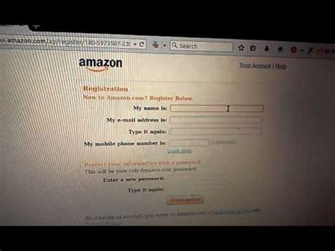 Updating a new credit card info. Step 1 - Register Free Amazon Account - YouTube