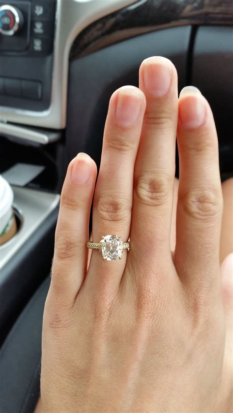 3 Carat Cushion Cut Diamond Ring Engagement Rings