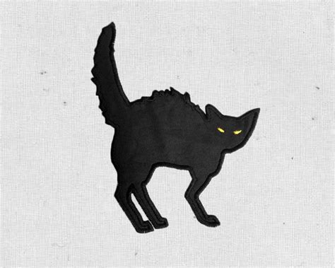 Black Cat Applique Embroidery Design So Fontsy