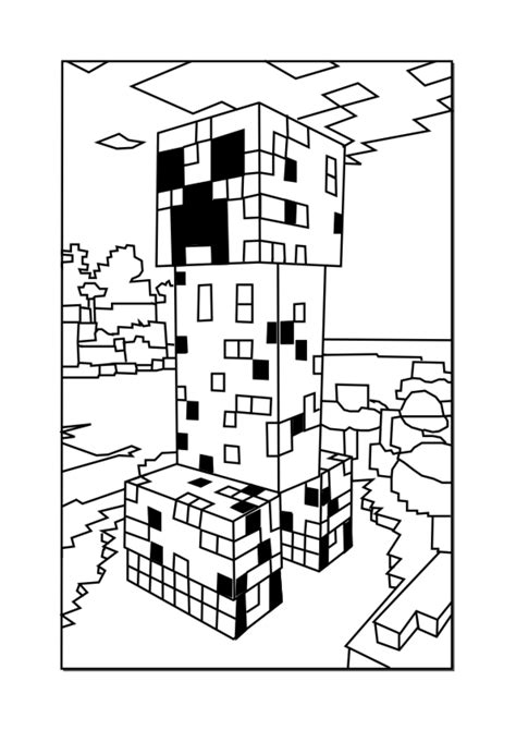 Slenderman, spiders, zombies, skeletons and for enthusiasts of this game and just aspiring artists, we have collected 100 minecraft coloring pages. Minecraft Creeper | Minecraft Coloring Page for Kids