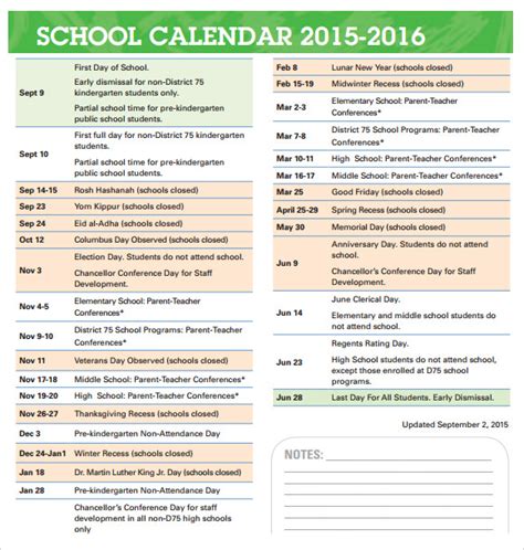 8 School Calendar Templates Free Samples Examples And Format Sample