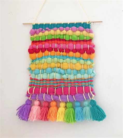 Diy Rainbow Weaving With Tassels Craft My World