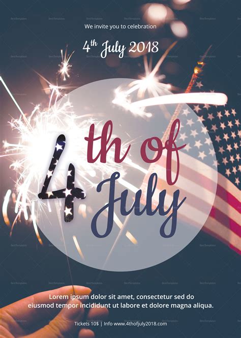4th Of July Flyer Word Template Printable Word Searches