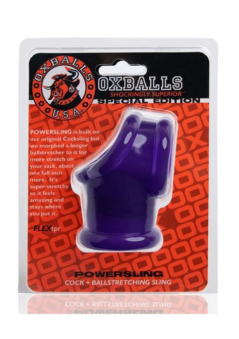 Oxballs Powersling Cock And Ball Stretching Sling Purple Love Bound