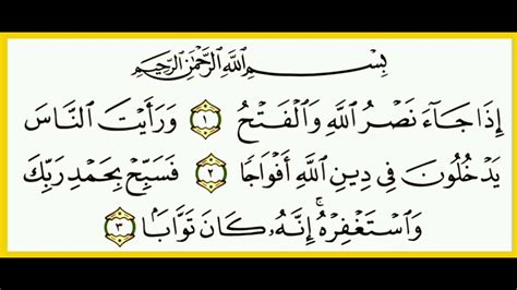 Surah Al Nasr Full Recitation Youtube