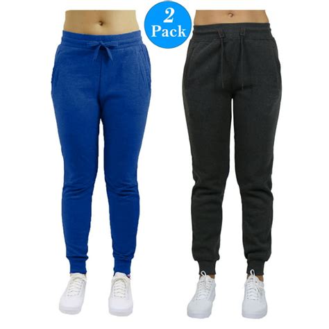 Galaxy By Harvic Gbh Womens Fleece Jogger Sweatpants With 2 Pack
