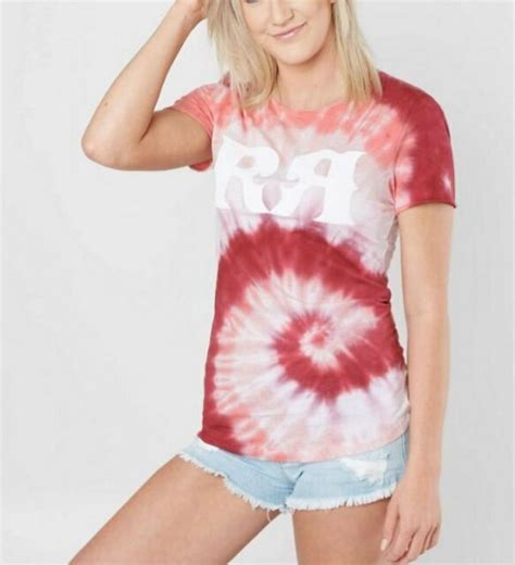 New Rock Revival Pink Tye Dye Logo Graphic T Shirt Shirt Size Medium
