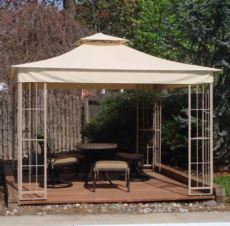 Garden canopies for sale in wood, steel & aluminium. Lowes 10x10 Garden Treasures Gazebo Replacement Canopy S-J ...