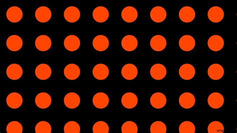 Wallpaper Orange Spots Black Polka Dots 000000 Ff4500 285° 131px 233px