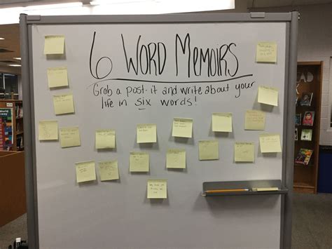 Six Word Memoirs For Trw 2017 Six Word Memoirs Six Words Trw Display