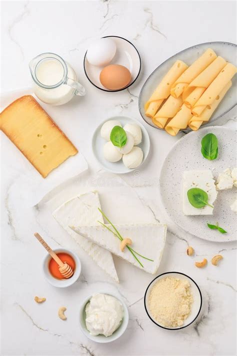 Assortment Of Fresh Dairy Products Stock Photo Image Of Group
