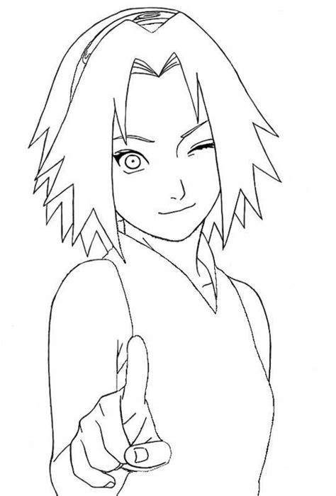 Sakura Para Pintar Animeart Naruto Sketch Naruto Drawings Naruto Drawings Easy