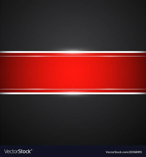 Black Background With Red Banner Royalty Free Vector Image