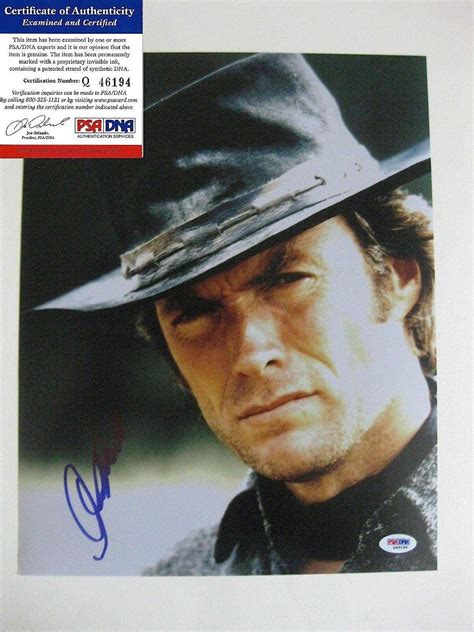Clint Eastwood Cowbabe Signed Autographed X Photo With Proof Photo PSA DNA Certified