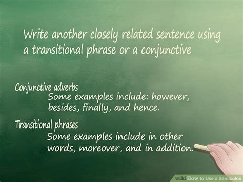 However, when the items in the list contain commas themselves, semicolons should be used to separate the. 5 Ways to Use a Semicolon - wikiHow