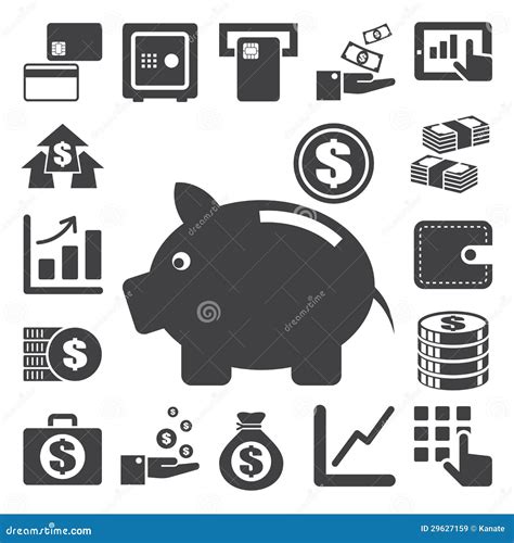 Finance And Money Icon Set Royalty Free Stock Images Image 29627159