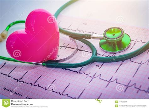 Stethoscope And Pink Heart Stock Image Image Of Check Diagnostic