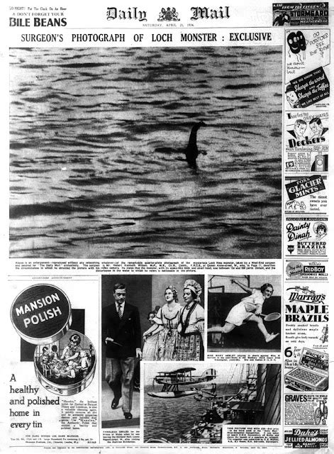 the surgeon s photo loch ness monster and the story of its famous 1934 photograph ~ vintage