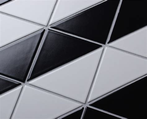 4 Fiddle Pattern Black White Matte Porcelain Geometric Tile Ant Tile