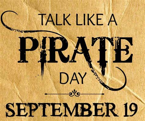 Talk Like A Pirate Day September 19 2023 Happy Days 365