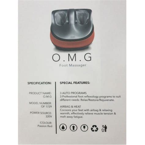 Ogawa Of 1729 Omg Foot Massager Red Health And Nutrition Massage Devices On Carousell
