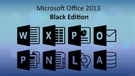 Microsoft Office 2013 Black Edition Icons By Jorgenwoldengen On Deviantart