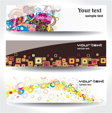 Set Of Different Abstract Banners Design Vector Vectors Graphic Art