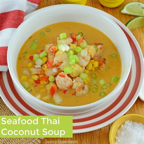 · this tom kha soup (thai coconut soup) is absolutely perfect. Seafood Thai Coconut Soup is an easy and healthy appetizer ...