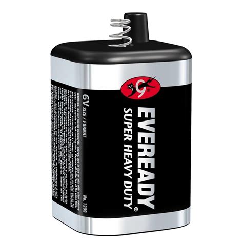 Eveready Super Heavy Duty 6 Volt Battery 1209 Tp The Home Depot