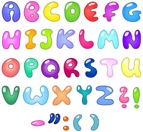 17 Cartoon Alphabet Font Images Cute Cartoon Alphabet Letters Colorful Bubble Letters And
