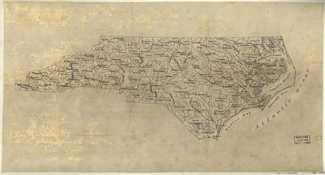 Vintage Map Of North Carolina 1893 Drawing By Cartographyassociates