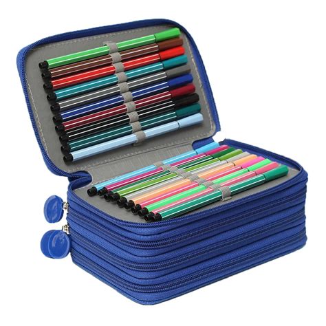 Portable Drawing Sketching Pencils Pen Zipper Case Holder Makeup Bag
